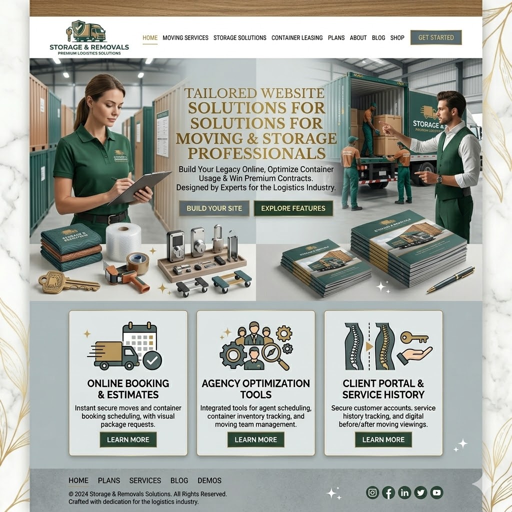 Storage & Removal Website Preview